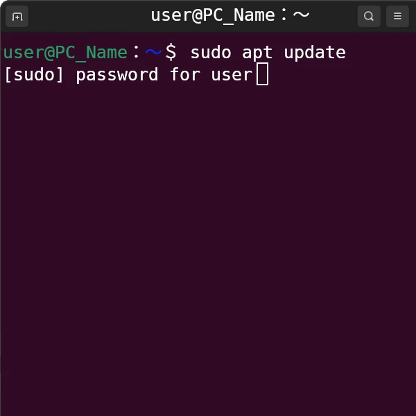 ①の後、パスワード要求画面